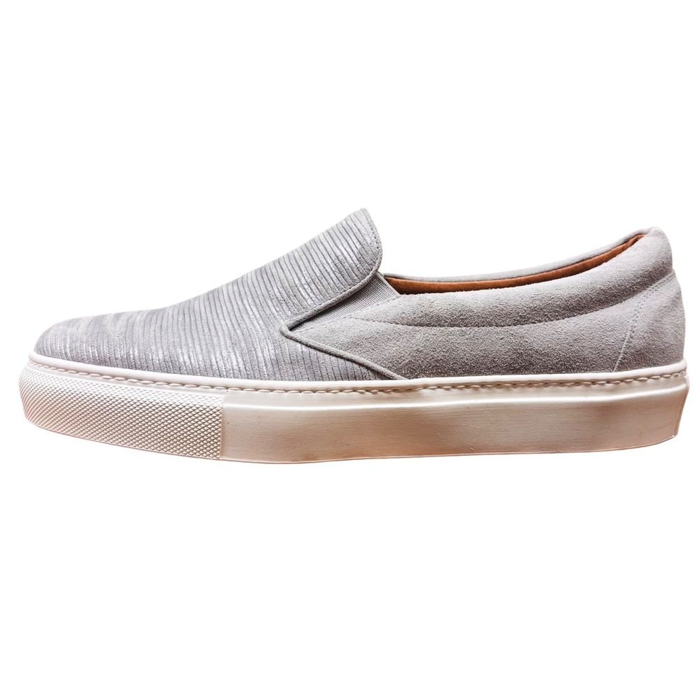 NEW M. Gemi The Dolce Gray Shimmer Suede Slip On Sneaker 40.5 Italy